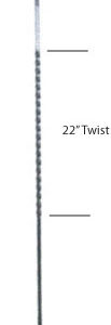 Twist And Basket Series 16121 - 1/2" Single Long 22" Twist