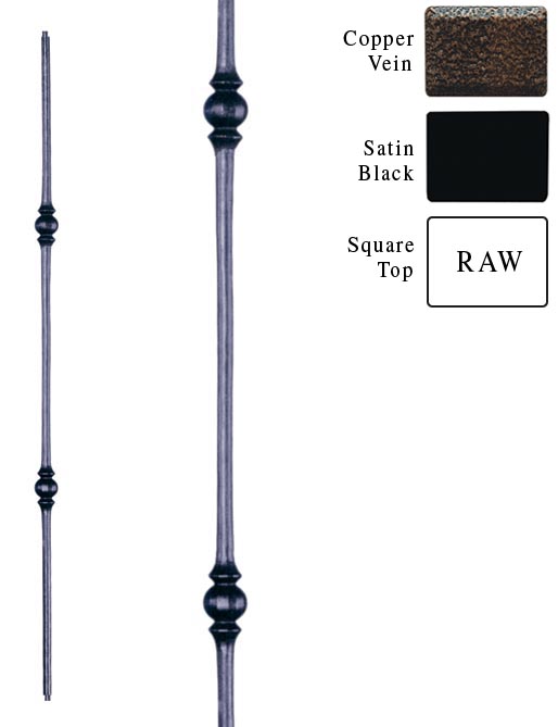 Double Sphere Iron Baluster