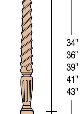 Sheraton Twisted Series 2015 - 1-3/4" Twisted Pin Top Baluster