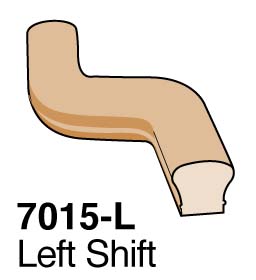 Left Shift S Turn Stair Fitting For 6010 Rail