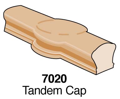Tandem Cap Handrail Stair Fitting For 6210 handrail