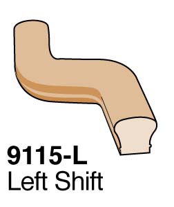 9115 Left Shift S-Turn Fitting for 9100 Stair Handrail