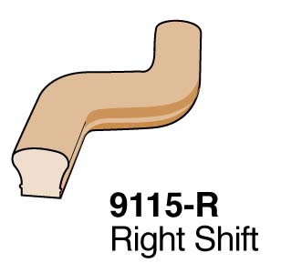Right Shift S-Turn Fitting for 9100 Stair Handrail