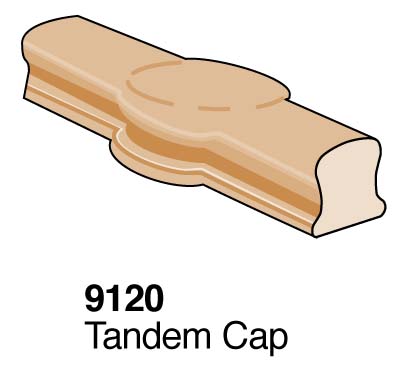 9120 Tandem Cap Stair Fitting for 9100 Handrail
