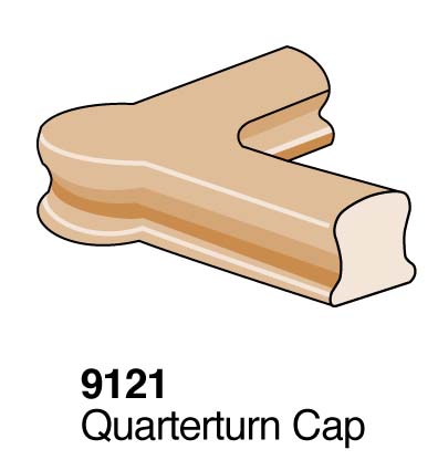 9121 Quarterturn With Cap Stair Fitting for 9100 Handrail